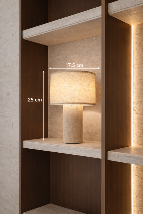 Cordless Travertine Lamp